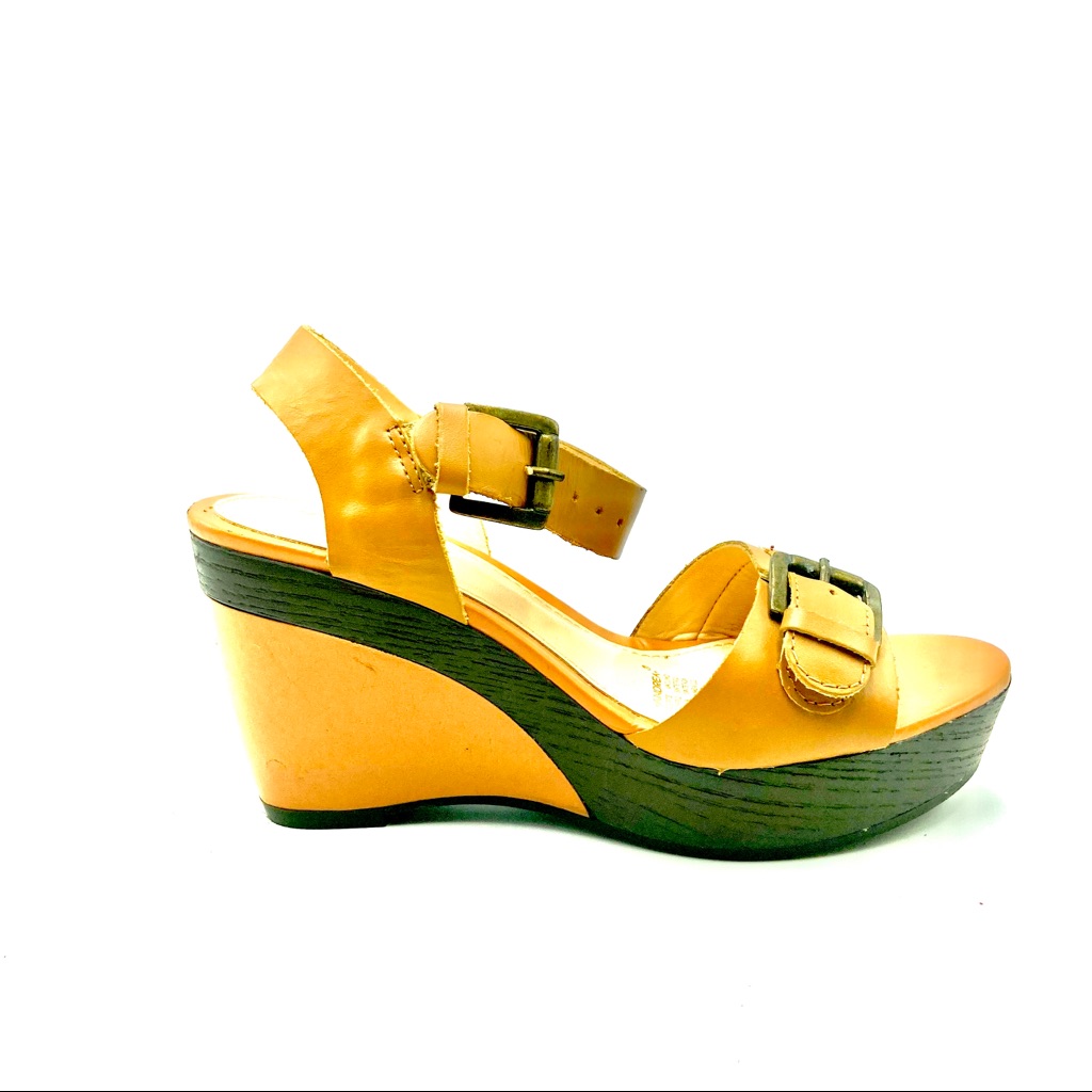 Andrea Women’s 3.5” Wedge Heel Tan Leather Sandal